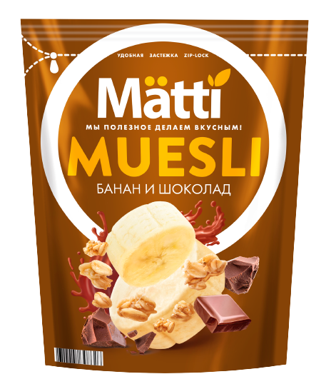 Matti Muesli - Банан и Шоколад 10х330гр