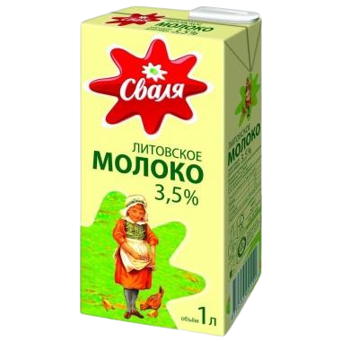 Сваля Молоко  Литовское ультра пастеризованное 3,5% 1Л