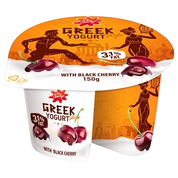 Йогурт Сваля греческий с черной вишней 3,9% 150г