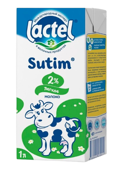 Lactel Молоко 2% 1Л